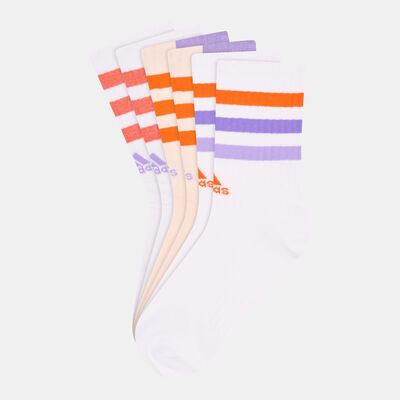 adidas Men's Bold 3-Stripes Cushioned Crew Socks (3 Pack) White