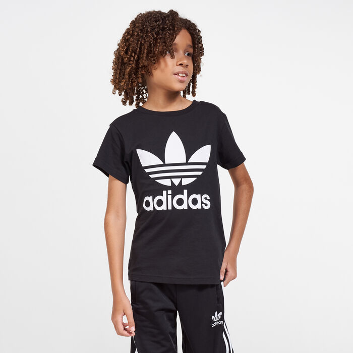 adidas Originals Kids' Trefoil T-Shirt (Older Kids) Black adidas Originals Kids' Trefoil T-Shirt (Older Kids) Black image number 0
