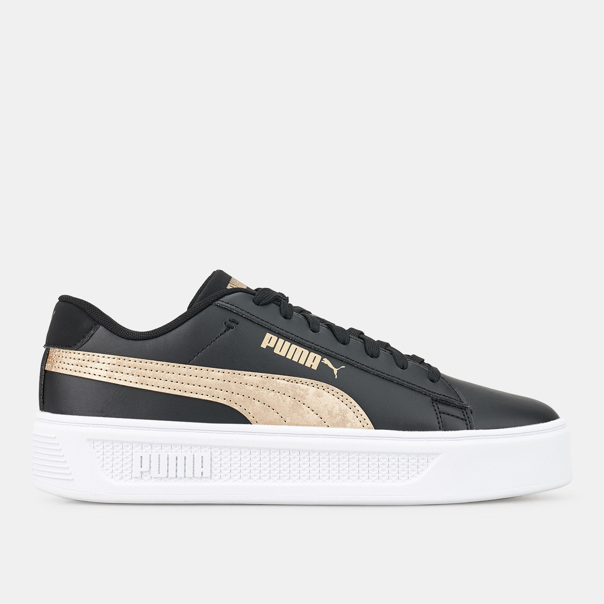 Women s Smash Platform v3 Space Metallics Shoe Black PUMA in Qatar SSS