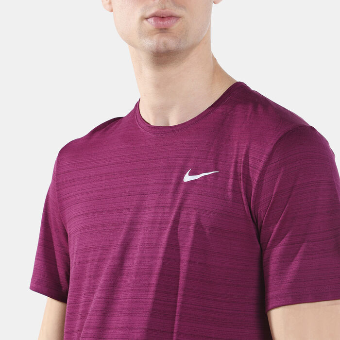 Nike Men's Dri-FIT Miler T-Shirt Purple Nike Men's Dri-FIT Miler T-Shirt Purple image number 3