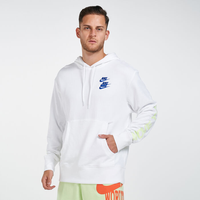 Nike Men's Sportwear World Tour Pullover Hoodie White Nike Men's Sportwear World Tour Pullover Hoodie White image number 0