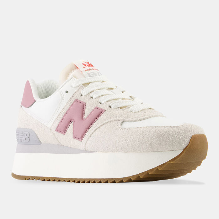 New Balance Women's 574+ Shoes Beige New Balance Women's 574+ Shoes Beige image number 1