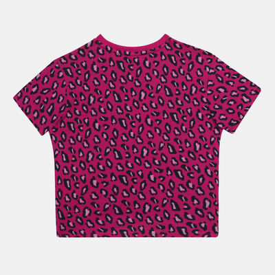 PUMA Kids' Classics Summer Roar All Over Print T-Shirt Purple
