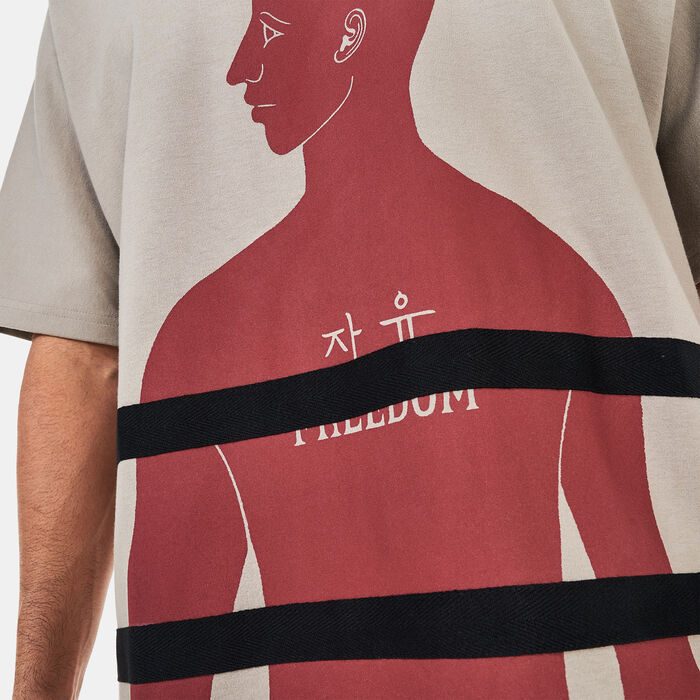 Tee Library Men's Oversized T-Shirt Beige image number 3