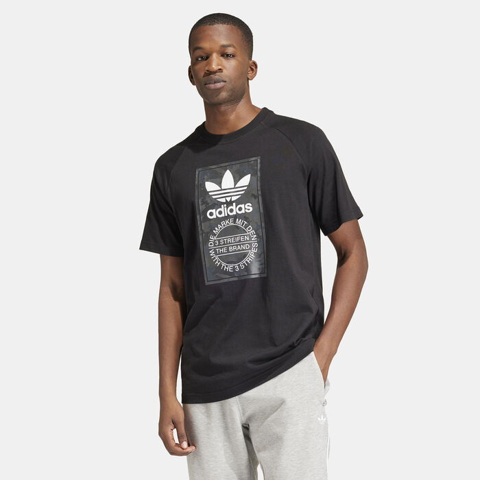 adidas Originals Men's Camo Tongue T-Shirt Black adidas Originals Men's Camo Tongue T-Shirt Black image number 0