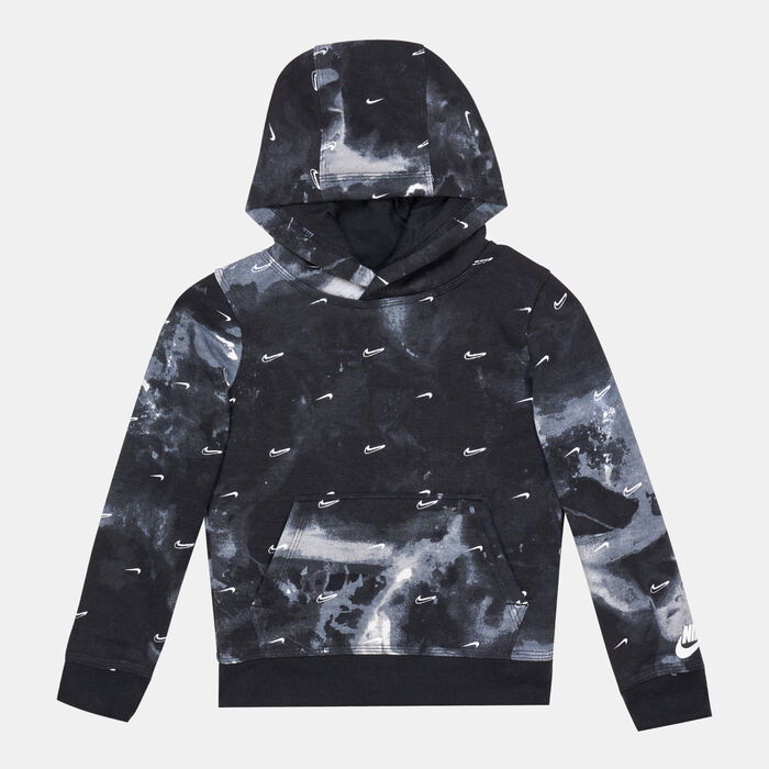 Nike Kids' Sportswear Club Marble Hoodie Black Nike Kids' Sportswear Club Marble Hoodie Black image number 0