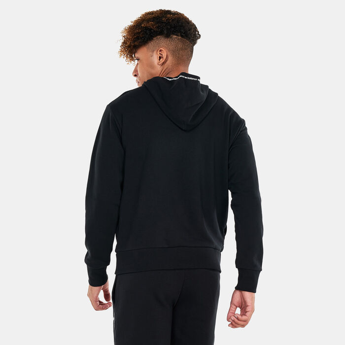 New Balance Men's NB Essentials Fleece Hoodie Black New Balance Men's NB Essentials Fleece Hoodie Black image number 1