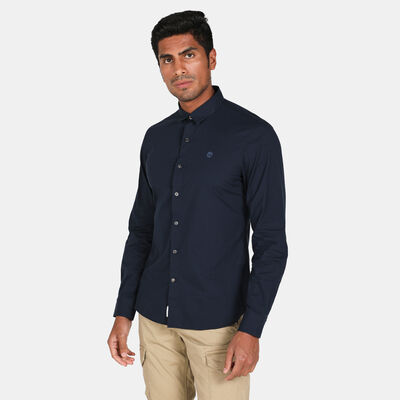 Timberland Men's Eastham River Poplin Solid Shirt Blue Timberland Men's Eastham River Poplin Solid Shirt Blue