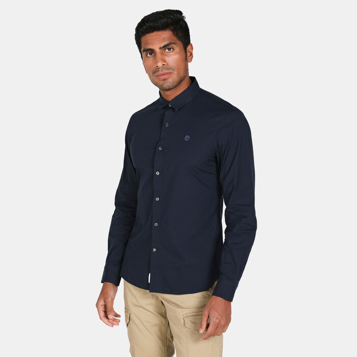 Timberland Men's Eastham River Poplin Solid Shirt Blue Timberland Men's Eastham River Poplin Solid Shirt Blue image number 0