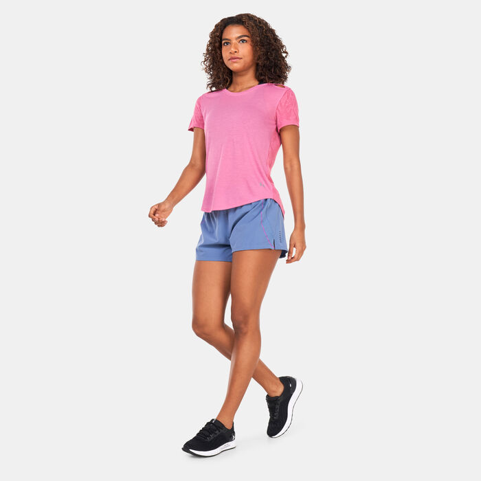 Under Armour Women's UA Streaker SnowCloud T-Shirt Pink Under Armour Women's UA Streaker SnowCloud T-Shirt Pink image number 2
