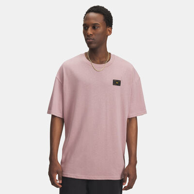 Under Armour Men's Woven Label Heavyweight T-Shirt Pink