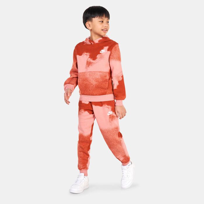 Nike Kids' Club Fleece Washed Allover Print Joggers Pink Nike Kids' Club Fleece Washed Allover Print Joggers Pink image number 2