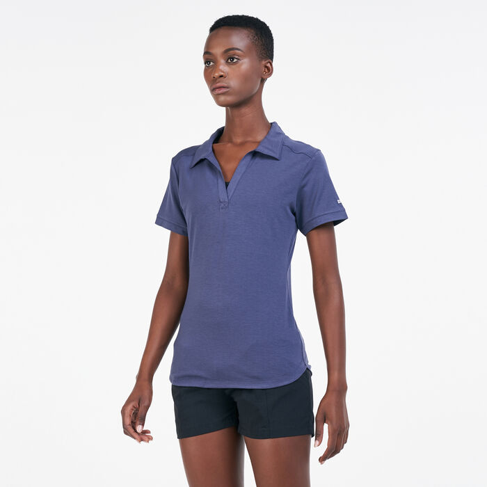 Columbia Women's Essential Elements™ Polo T-Shirt Blue Columbia Women's Essential Elements™ Polo T-Shirt Blue image number 0