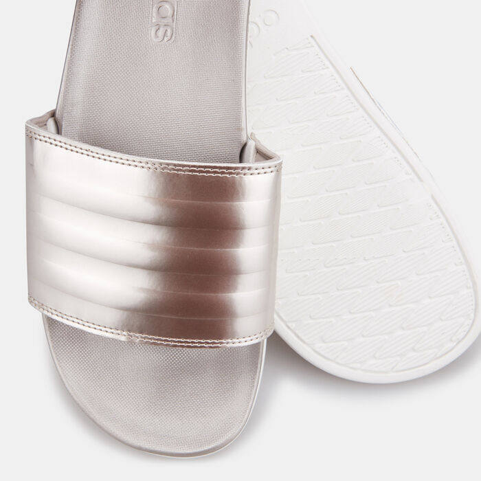 adidas Women's Adilette Comfort Slides Grey adidas Women's Adilette Comfort Slides Grey image number 2