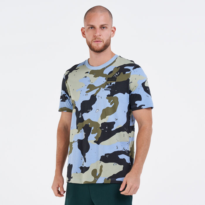 adidas Originals Men's Graphics Allover Camo Print T-Shirt Blue adidas Originals Men's Graphics Allover Camo Print T-Shirt Blue image number 0