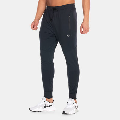 SQUATWOLF Men's Statement Ribbed Flex Joggers Black SQUATWOLF Men's Statement Ribbed Flex Joggers Black