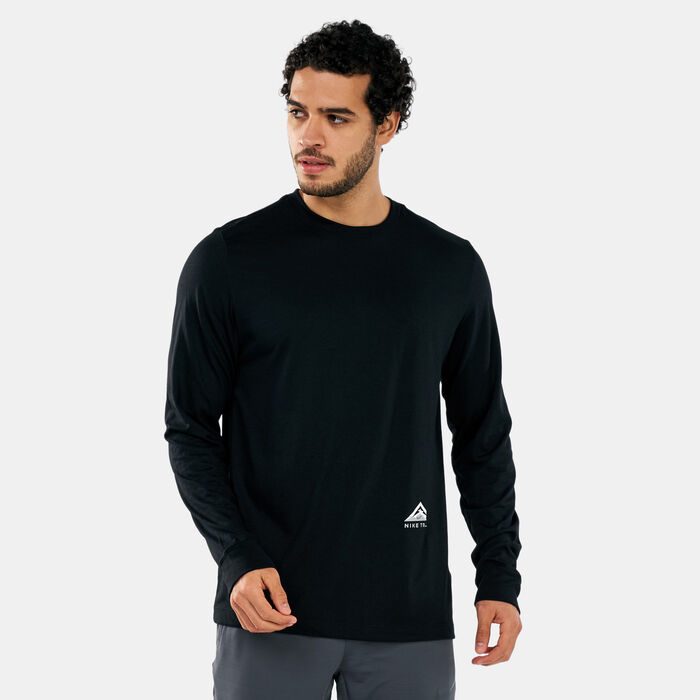 Nike Men's Dri-FIT Trail Running T-Shirt Black Nike Men's Dri-FIT Trail Running T-Shirt Black image number 0