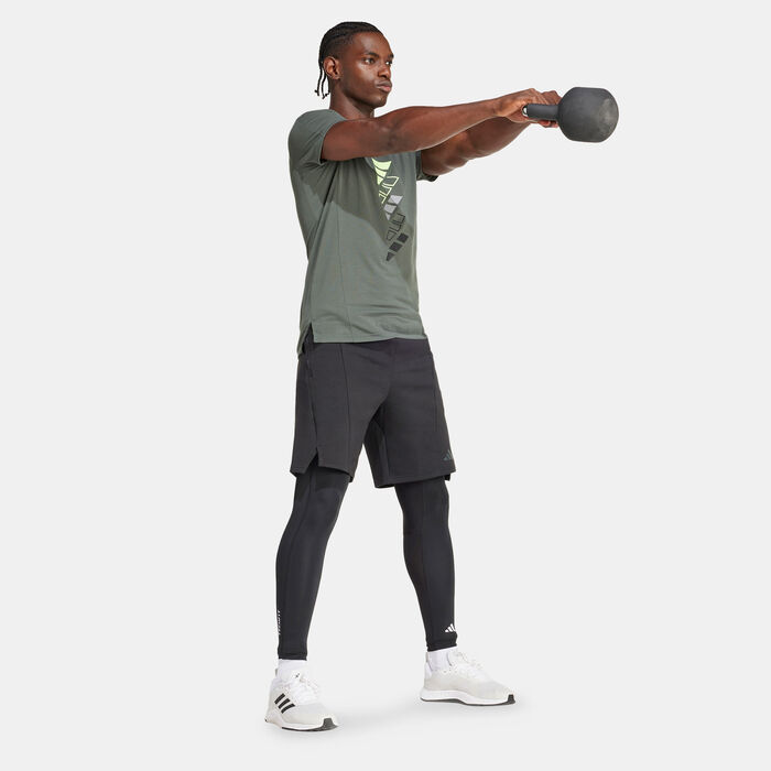 adidas Men's Techfit Training Compression Leggings Black image number 2