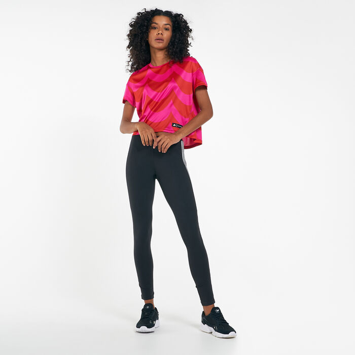 adidas Women's x Marimekko Fast T-Shirt Red adidas Women's x Marimekko Fast T-Shirt Red image number 2