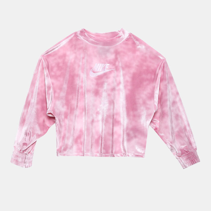 Nike Kids' Velour Sweatshirt Pink Nike Kids' Velour Sweatshirt Pink image number 0