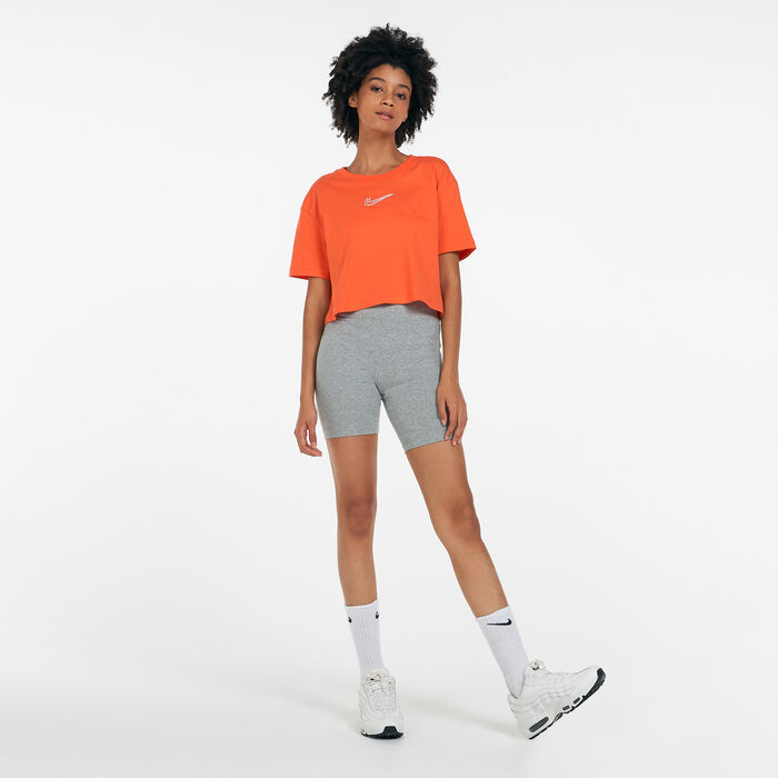 Nike Women's Sportswear Cropped Dance T-Shirt Orange Nike Women's Sportswear Cropped Dance T-Shirt Orange image number 2