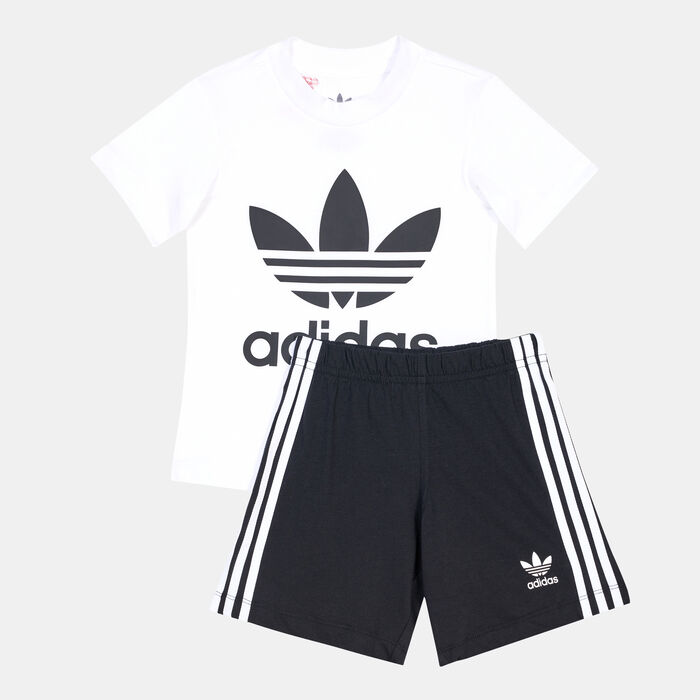 adidas Originals Kids' Trefoil Shorts and T-Shirt Set (Baby and Toddler) White adidas Originals Kids' Trefoil Shorts and T-Shirt Set (Baby and Toddler) White image number 0