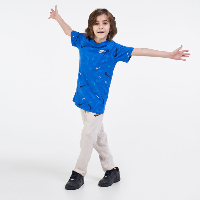 Nike Kids Sportswear Swoosh T-Shirt Blue Nike Kids Sportswear Swoosh T-Shirt Blue image number 2