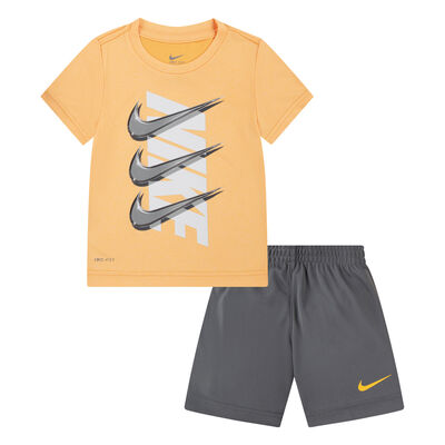 Nike Kids' Dri-FIT T-Shirt And Shorts Set Grey