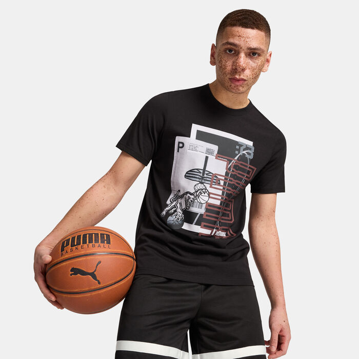 PUMA Men's Winning Shot Basketball Graphic T-Shirt Black PUMA Men's Winning Shot Basketball Graphic T-Shirt Black image number 0