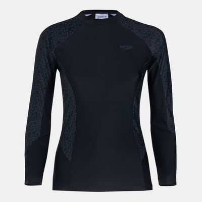 Speedo Women's Boomstar Long Sleeves Rash Top Black