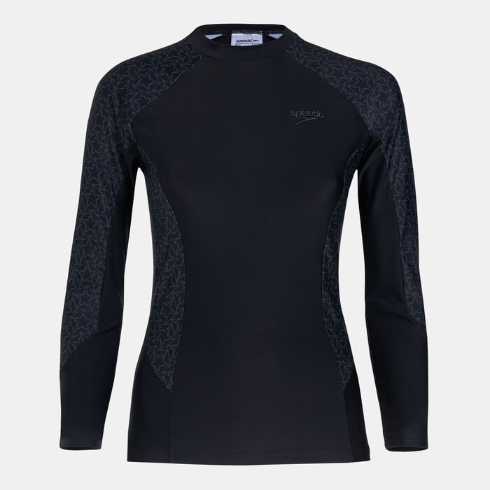 Speedo Women's Boomstar Long Sleeves Rash Top Black image number 0