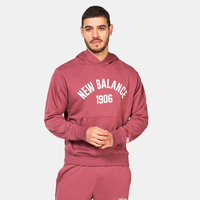 New Balance Men's Essentials Varsity Fleece Hoodie Red New Balance Men's Essentials Varsity Fleece Hoodie Red image number 0