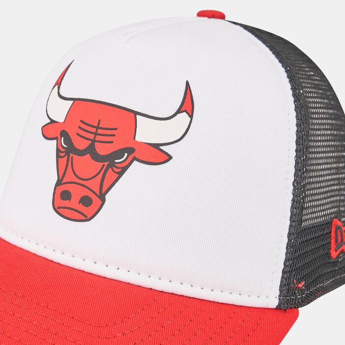 New Era Men's Chicago Bulls Team Color Block A-Frame Trucker Cap White New Era Men's Chicago Bulls Team Color Block A-Frame Trucker Cap White image number 2