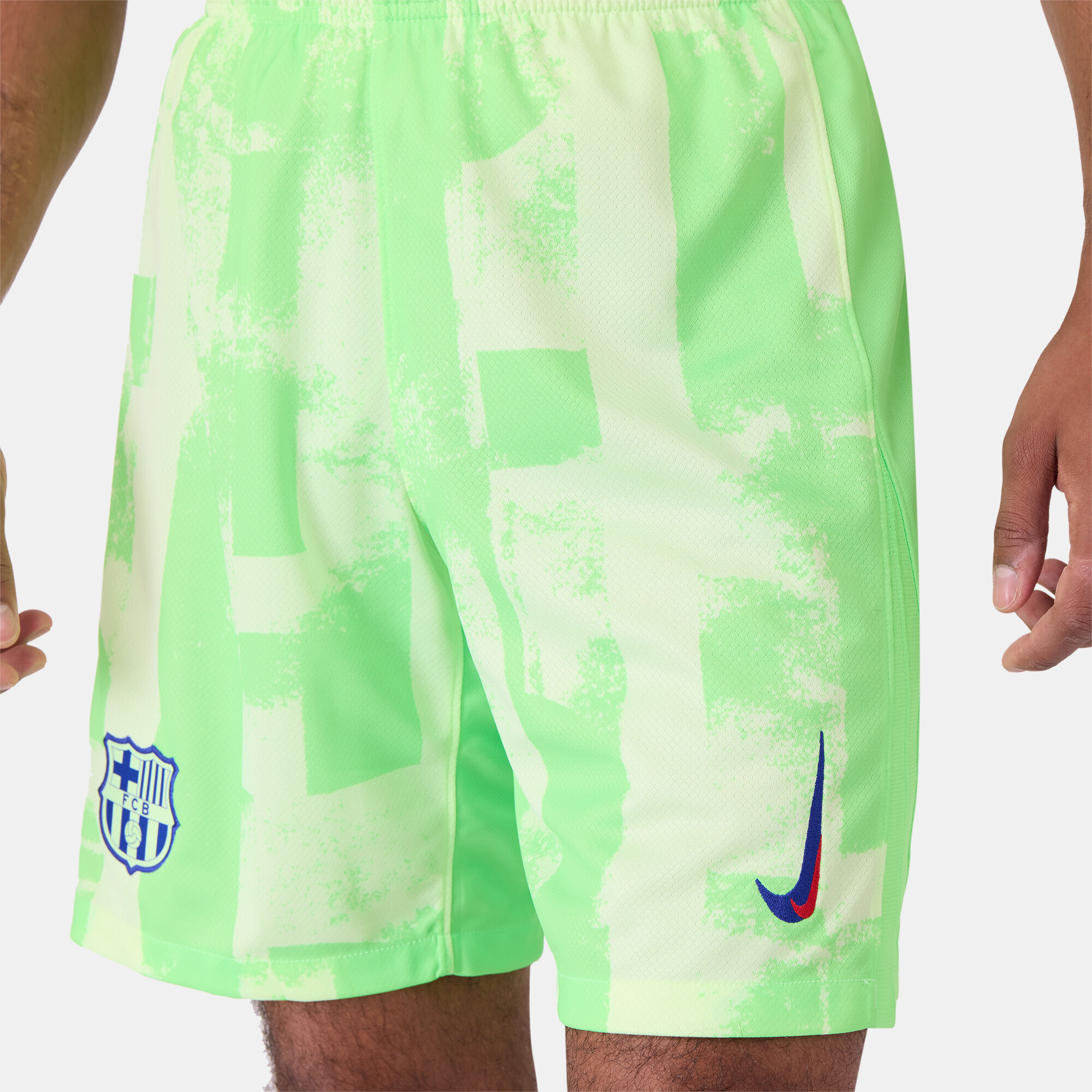 Men s FC Barcelona 24 25 Third Replica Football Shorts Green Nike in Qatar SSS