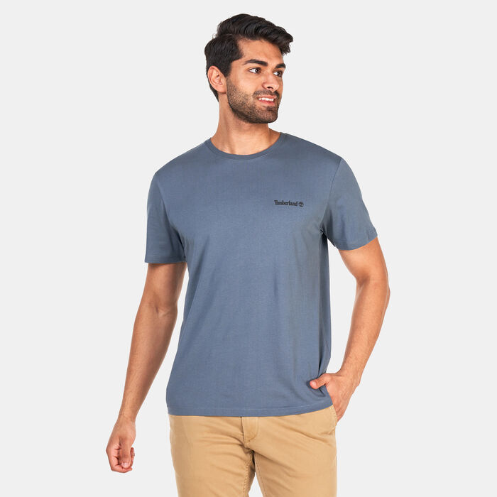 Timberland Men's Small Logo Print Logo T-Shirt Grey image number 0