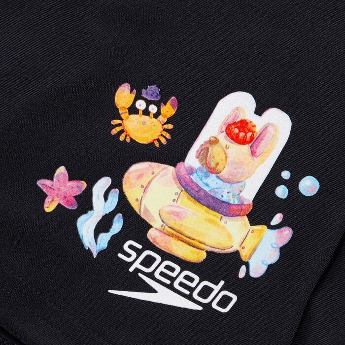 Speedo Kids' Placement Swimming Shorts Black image number 3