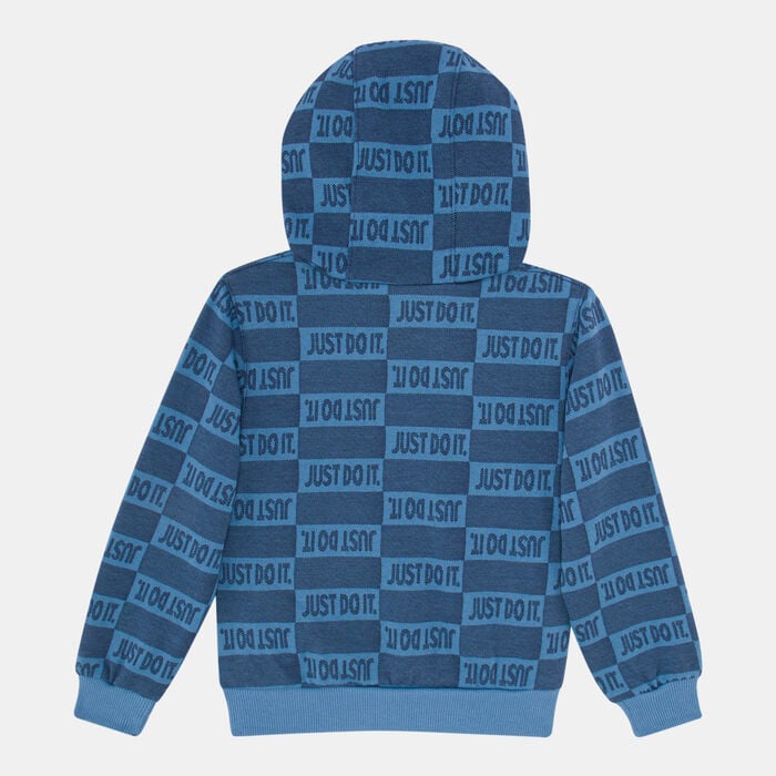 Nike Kids' Sportswear Textured Club Fleece Hoodie Blue Nike Kids' Sportswear Textured Club Fleece Hoodie Blue image number 1