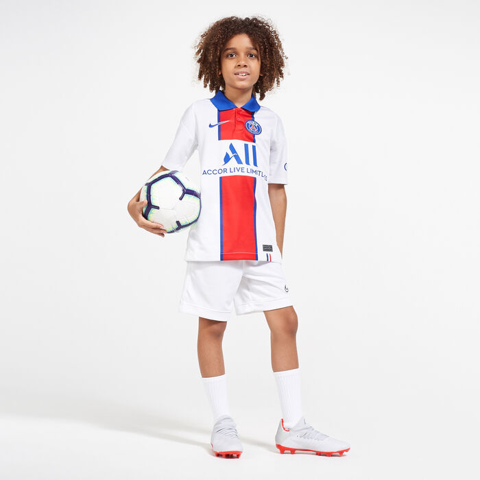 Nike Kids' Paris Saint-Germain Stadium Away Football Jersey - 2020/21 (Older Kids) White Nike Kids' Paris Saint-Germain Stadium Away Football Jersey - 2020/21 (Older Kids) White image number 5