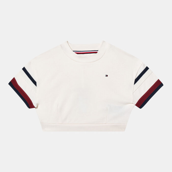 Tommy Hilfiger Kids' Global Striped Crop Top White Tommy Hilfiger Kids' Global Striped Crop Top White image number 0