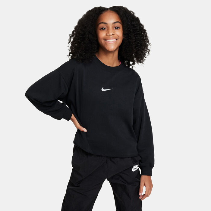 Nike Kids' Sportswear Dri-FIT Sweatshirt Black Nike Kids' Sportswear Dri-FIT Sweatshirt Black image number 0