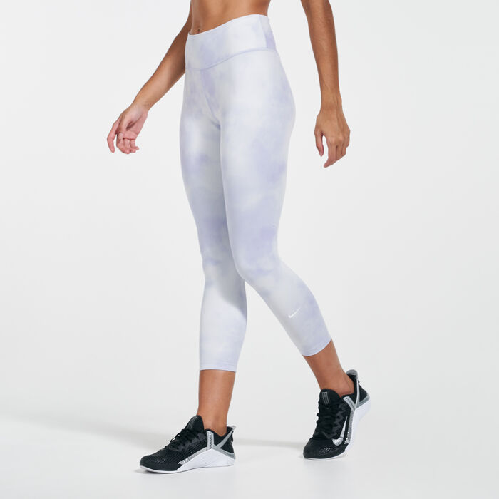 Nike Women's One Icon Clash Crop Leggings Grey Nike Women's One Icon Clash Crop Leggings Grey image number 0