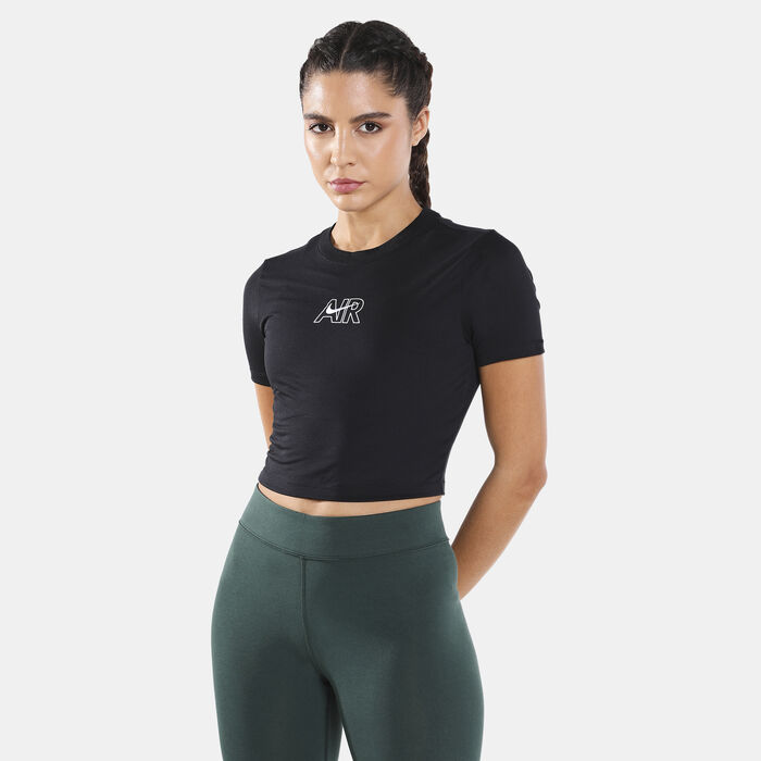Nike Women's Sportswear Air Crop Top Black Nike Women's Sportswear Air Crop Top Black image number 0