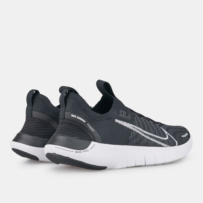 Nike Men's Free Run Flyknit Next Nature Road Running Shoes Black Nike Men's Free Run Flyknit Next Nature Road Running Shoes Black image number 2