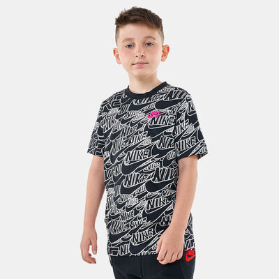 Nike Kids' Sportswear Allover Print T-Shirt White