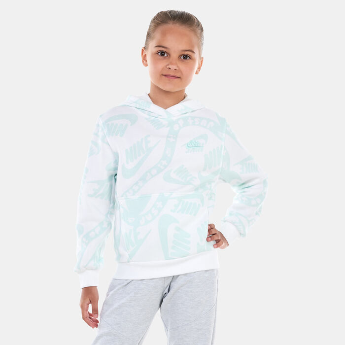 Nike Kids' Club Fleece Printed Pullover Hoodie Blue image number 0