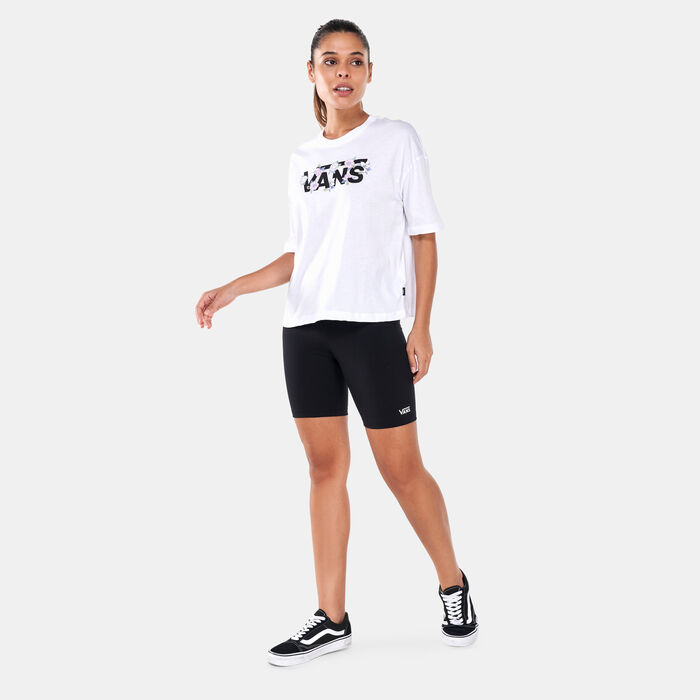 Vans Women's Checkerboard Legging Shorts Black Vans Women's Checkerboard Legging Shorts Black image number 2