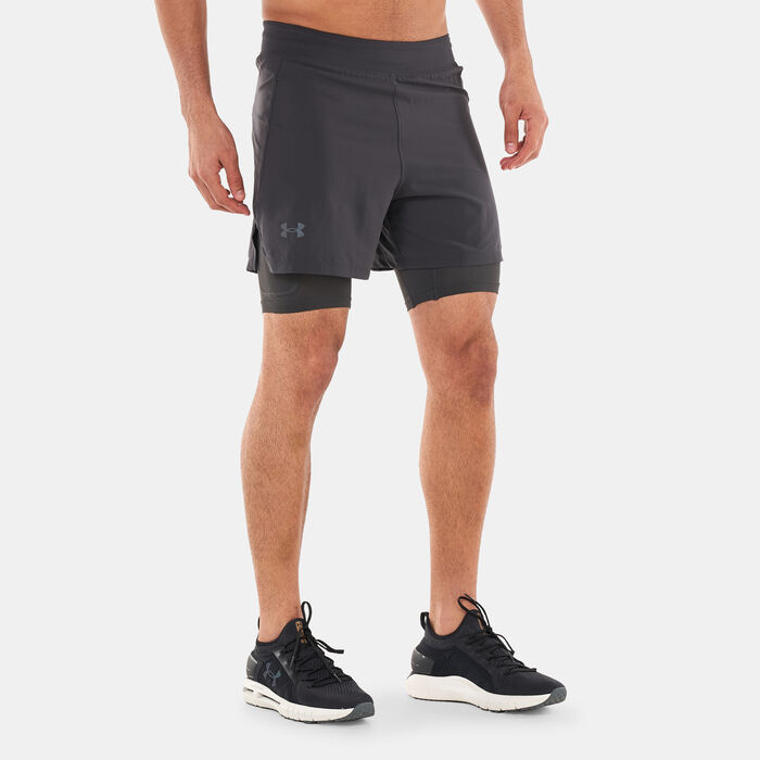 Under Armour Men's UA Iso-Chill Run 2-in-1 Shorts Grey image number 0