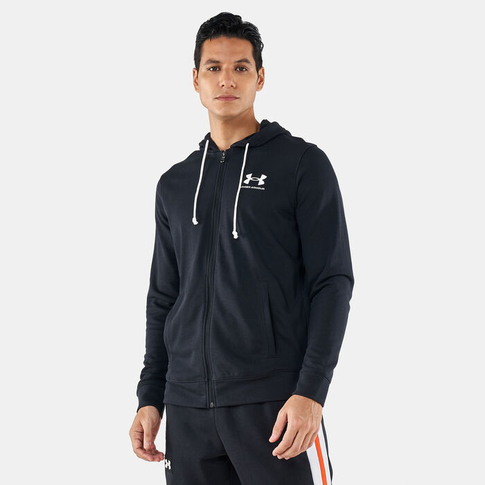 Under Armour Men's UA Rival Terry LC Full Zip Hoodie Black Under Armour Men's UA Rival Terry LC Full Zip Hoodie Black image number 0