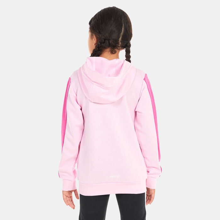 adidas Kids' Badge of Sport Logo Full-Zip Hoodie Pink adidas Kids' Badge of Sport Logo Full-Zip Hoodie Pink image number 1