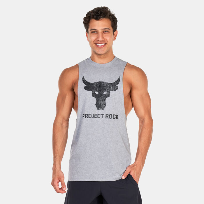 Under Armour Men's Project Rock Brahma Bull Tank Top Grey Under Armour Men's Project Rock Brahma Bull Tank Top Grey image number 0